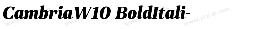 CambriaW10 BoldItali字体转换